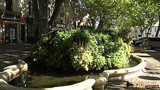 mila and angelina, two naughty girls fucking together outdoors