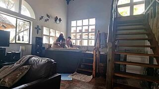 Spa bath three girls one guy orgy reverse