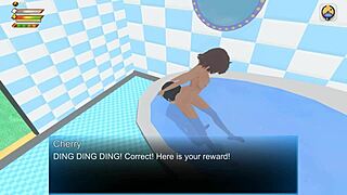 Femdom University Cherry Bathroom