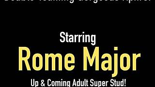 Gorgeous Aphro's ass bounces as Rome and Jamaican Papi fuck her