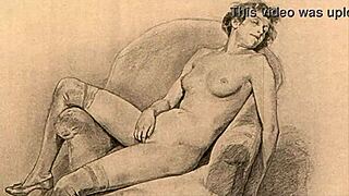 Vintage Erotic Drawings Showcase Retro Sensual Art