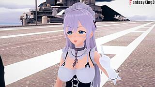 Belfast invites me to lunch in this POV scene from Azurlane, watch the full movie on Sheer Fantasyking3.