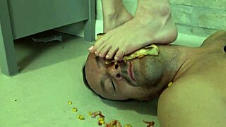 this bound goddess dominates with trampling in a femdom fetish scene