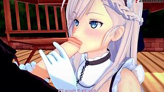 Belfast invites me to lunch in this POV scene from Azurlane, watch the full movie on Sheer Fantasyking3.