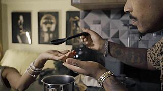 Fitness milf gives anal interview backstage with big cock casting