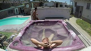 feeling intense pleasure with dayanara in hot tub pov