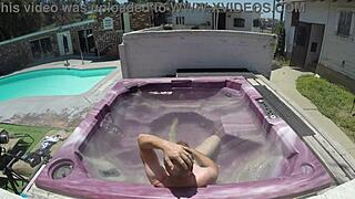feeling intense pleasure with dayanara in hot tub pov
