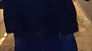 On street, hot teen jerks off in public Instagram live tits out honked at.