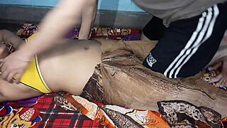 Just caught this sexy young Indian couple on homemade video