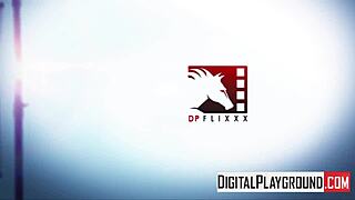 DigitalPlayground Shocker: Strap-On Femdom Slut Dominates with Pantyhose Handjob!