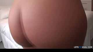 Sexy Perky-Tit Tattooed Brunette Babe Feels Deep Ecstasy Ass-Fucked Anally in Bathing Scene with Girlfriend and Friend