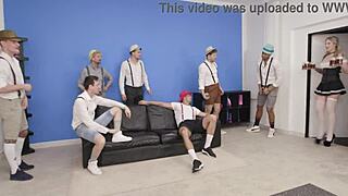 Socking Wet Beer Festival with Ria Sunn 7on1 Deepthroat Madness