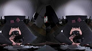 Ladyboss Milf Gives Handjob in Dark Room Vr