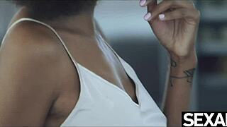 Beautiful Black Brazilian Babe Licks Cock And Nipples