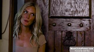 Stepteen Licks Stepmom’s Nipples and Sits on Face for Debt