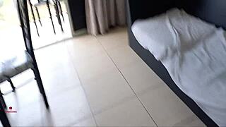 I take advantage of my distracted hot stepsister washing clothes to fuck her hard with my huge cock.