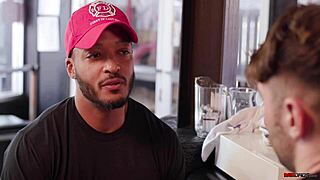 Gay firefighters Michael Boston and Dillon Diaz fuck bareback in the club with rimjob and ass to mouth!