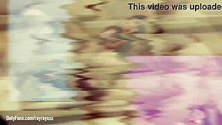 Ray ray xxx fucks dildo with footjob on counter