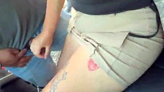 Strangers cum in wife's vagina on the street.