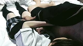 hey, watch me finger this japanese schoolgirl in uniform!