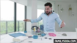 Scientist stepsiblings fuck in the lab with nerdy braces and taboo passion