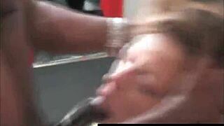 Amateur 19 Year Old Gets Face Fucked By Big Black Cock