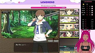 LewdNeko moans as she plays Evenicle, getting creampied with big tits.