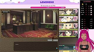 LewdNeko moans as she plays Evenicle, getting creampied with big tits.