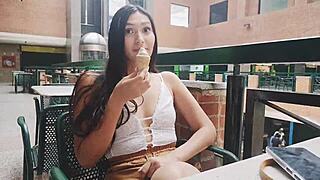 Meeting At Mall Turns Into Wild Fuck At Home. Stranger Bangs Cute Latin Babysitter Hard!