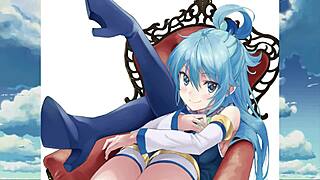 Aqua assesses perversion level with femdom instructions