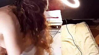 Hey babe, bend over in white panties for doggystyle fun!