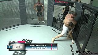 In the garage, the mother-in-law gives a sloppy blowjob to her lover