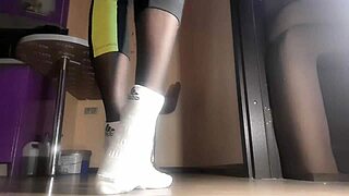 sweaty feet after a hard training session