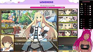 LewdNeko moans as she plays Evenicle, getting creampied with big tits.