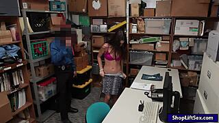 Pretty Shoplifter Lily Adams Gets Twat Ripped!