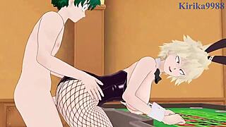Mitsuki Bakugo And Kyoka Jiro Bunny Girls Seduce Izuku Midoriya