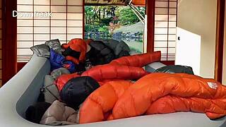 Wow, Look at This! 20 Down Jackets in an Inflatable Pool!