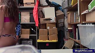 Pretty Shoplifter Lily Adams Gets Twat Ripped!