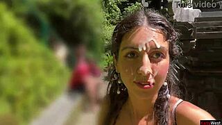 crazy cumwalk at public waterfall, oops forgot my pants