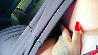 On a crowded bus, a latina feels extreme desire and pleasures herself until climax. Her juicy solo act leaves her breathless.