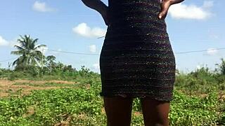 Watch This Crazy Bitch Twerk Her Big Ass Outdoors?