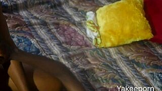 horny pussy gets fucked by huge black cock, moaning loudly.