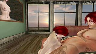 fox harker dives into ginger heat in second life masturbation
