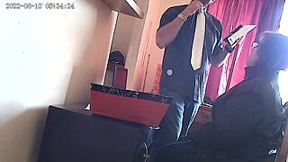 Cctv Camera Catches Secretary Sucking Boss's Cock