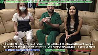 new hooters girl blaire celeste endures humiliating exam by dr stacy shepard at hospital.