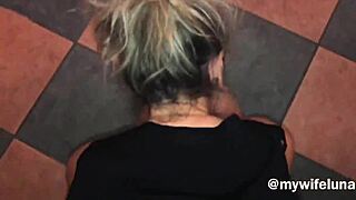 my milf likes it when i bang her on the table and break her ass