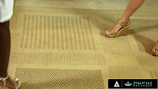 Damn! Ana Foxxx teaches rookie masseuse to nail nuru massage right