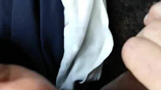 lisa gus sucks a big black cock in this interracial blowjob