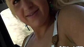 Young beauty enjoys rough sex in nature