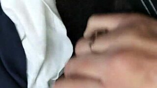 lisa gus sucks a big black cock in this interracial blowjob